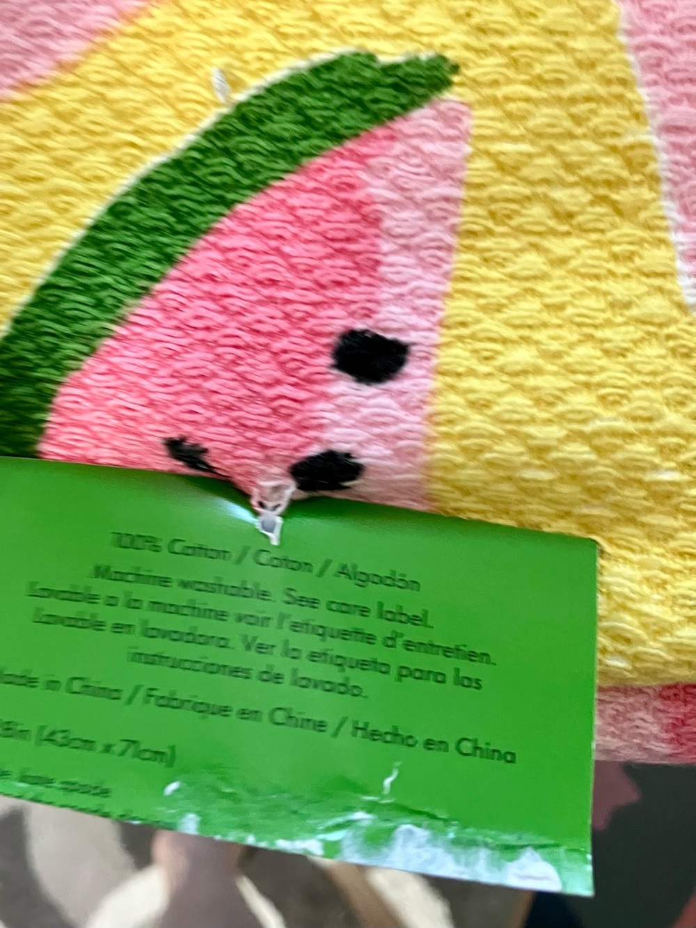 kate spade Pink & Yellow Watermelon Print Kitchen Towels - Picture 4 of 4